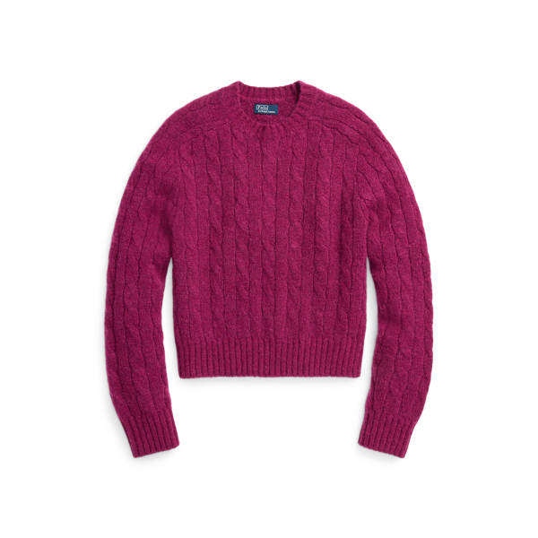 Cable-Knit Wool-Blend Crewneck Sweater