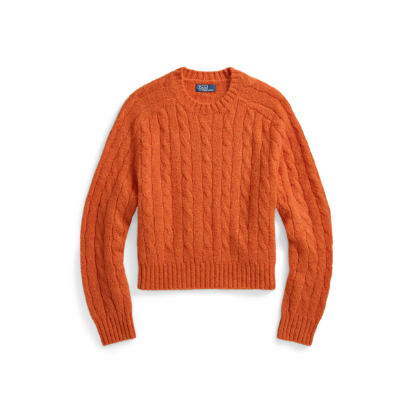 Cable-Knit Wool-Blend Crewneck Sweater