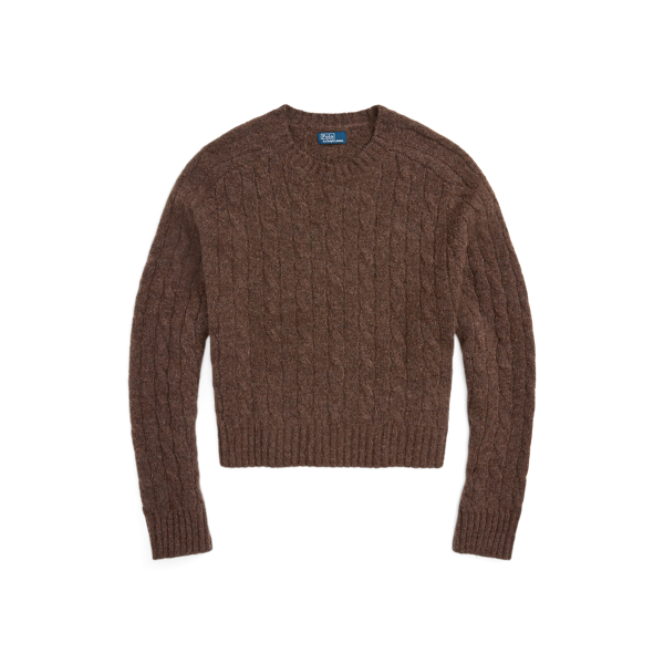 Cable-Knit Wool-Blend Crewneck Sweater