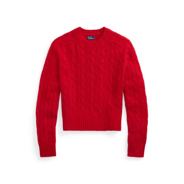 Cable-Knit Wool-Blend Crewneck Jumper