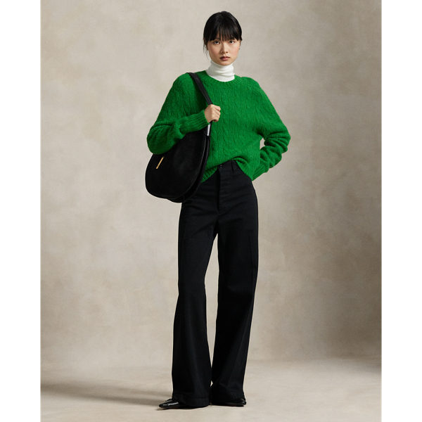 Cable-Knit Wool-Blend Crewneck Jumper
