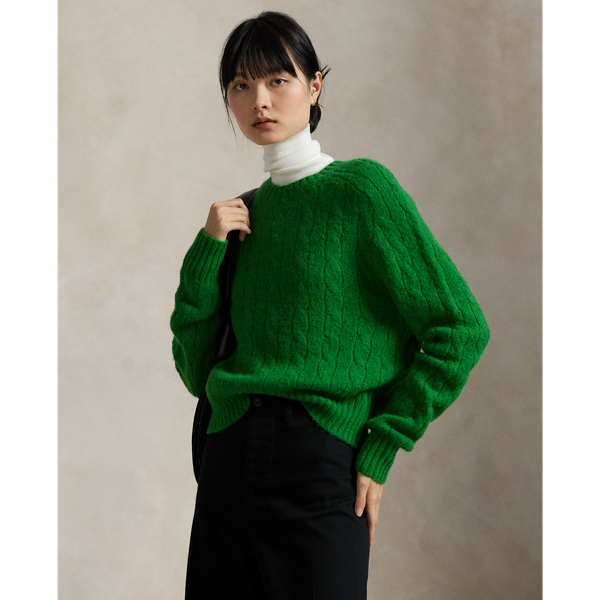 Cable-Knit Wool-Blend Crewneck Jumper