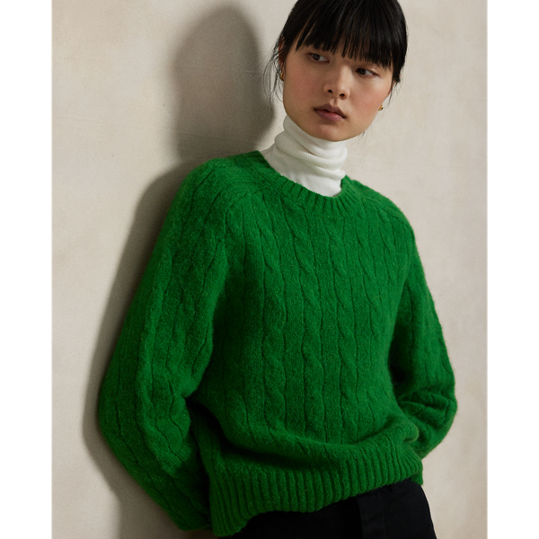 Cable-Knit Wool-Blend Crewneck Jumper