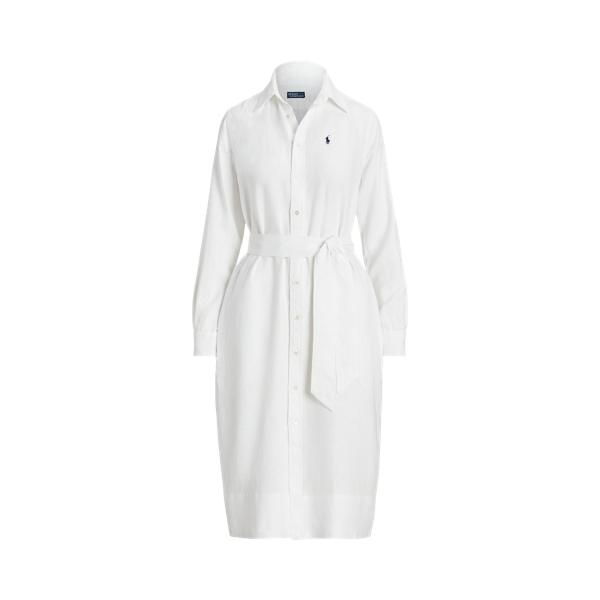 Paneled Cotton Chambray Dress