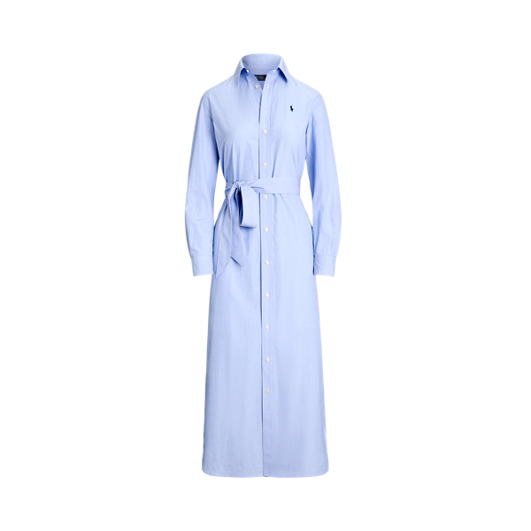 Cotton Poplin Belted Shirtdress