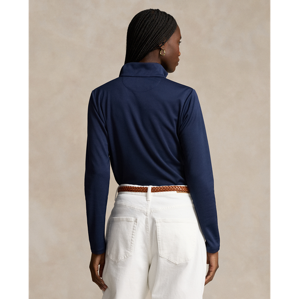 Refined Navy Team USA Micro-Dot Mesh Quarter-Zip Polo Ralph Lauren for fall 5