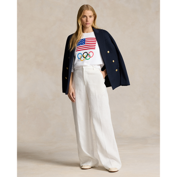 Ceramic White Team USA Graphic Cotton Sweater Polo Ralph Lauren 4
