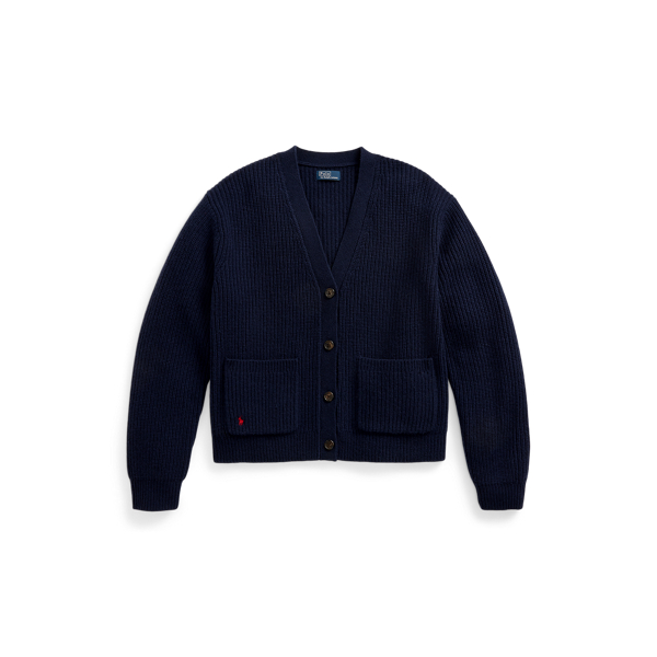 Wool Cashmere V Neck Cardigan