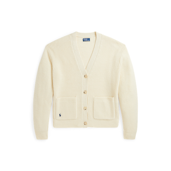 Authentic Cream Wool/Cashmere V-Neck Cardigan Polo Ralph Lauren 1