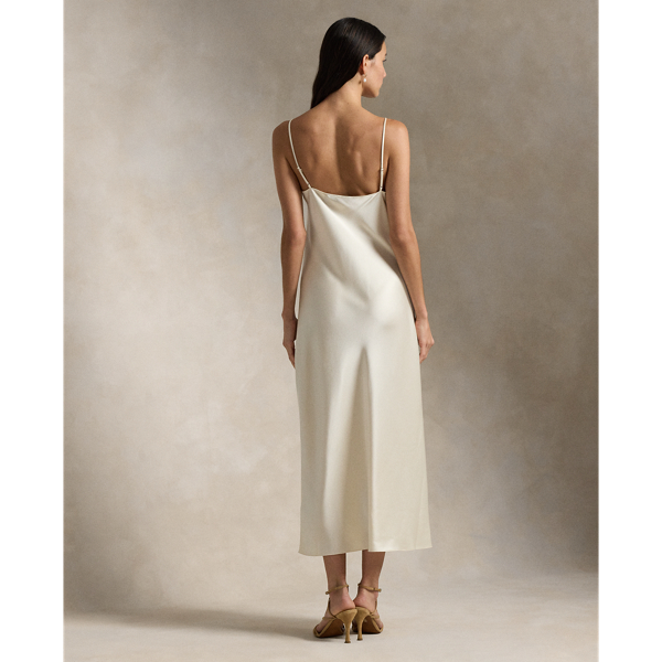 Satin Midi Slip Dress