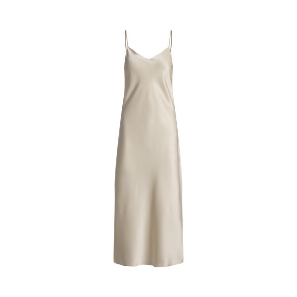 Satin Midi Slip Dress