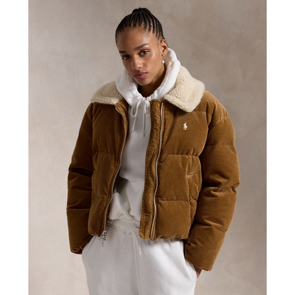 Quilted Corduroy Down Jacket