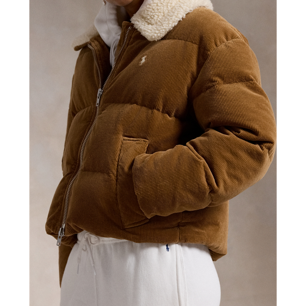 Quilted Corduroy Down Jacket