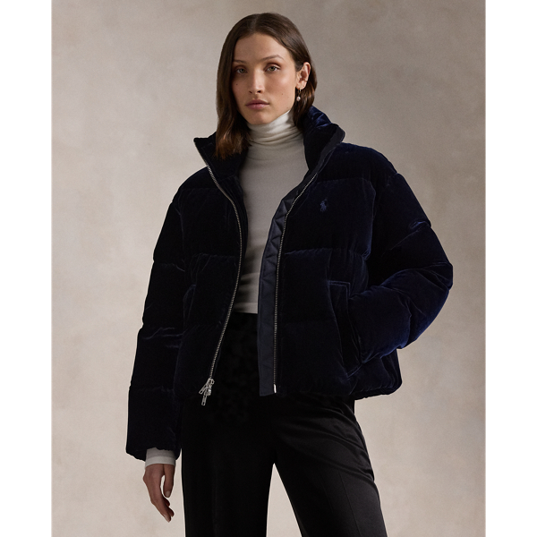 Velvet Quilted Down Jacket for Women Ralph Lauren UK