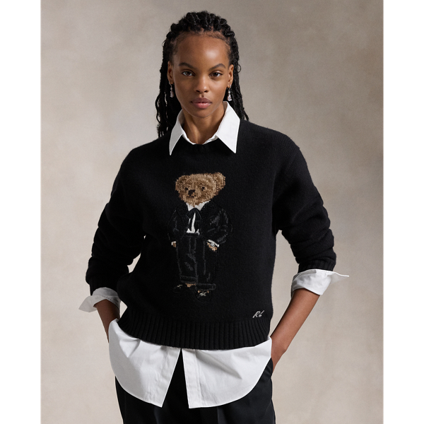 Polo Bear Wool Cashmere Jumper for Women Ralph Lauren UK