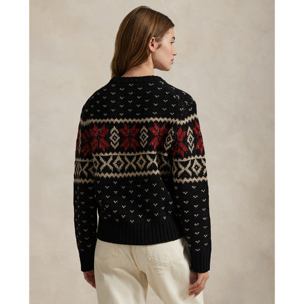 Snowflake-Motif Wool Crewneck Jumper for Women | Ralph Lauren® SA