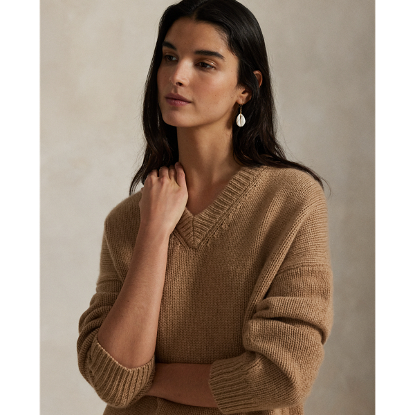 Cashmere High V-Neck Sweater
