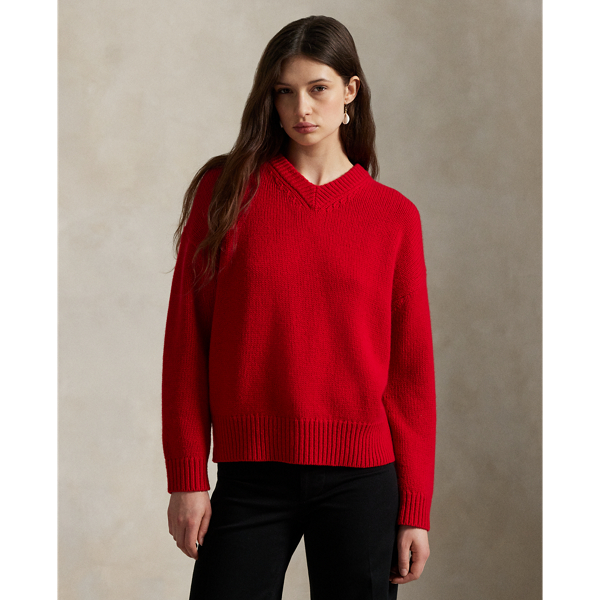 Cashmere High V-Neck Sweater