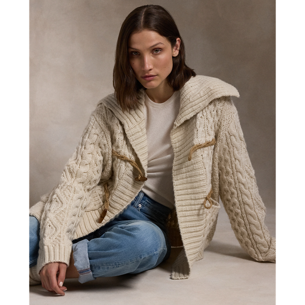 Women s Cardigans Cable Knit Cardigan Ralph Lauren UK