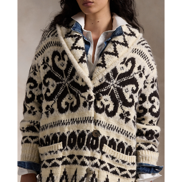 Ralph Lauren Chunky buy knit shawl Cardigan