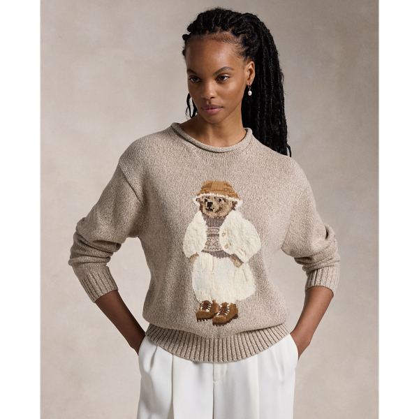 Polo Bear Cotton Roll Neck Jumper for Women Ralph Lauren SA