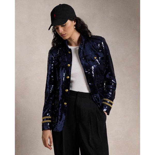 Navy sequin jacket best sale