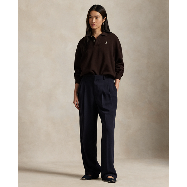 Fleecepullover mit Polokragen Polo Ralph Lauren in Circuit Brown 4