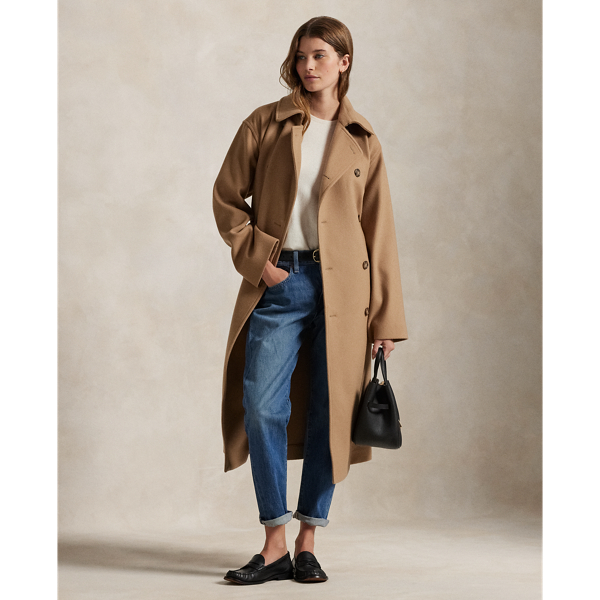 Ralph lauren wool trench coat best sale