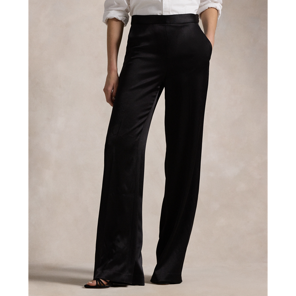 Satin Wide-Leg Pant