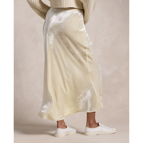 Velvet skirt cream discount