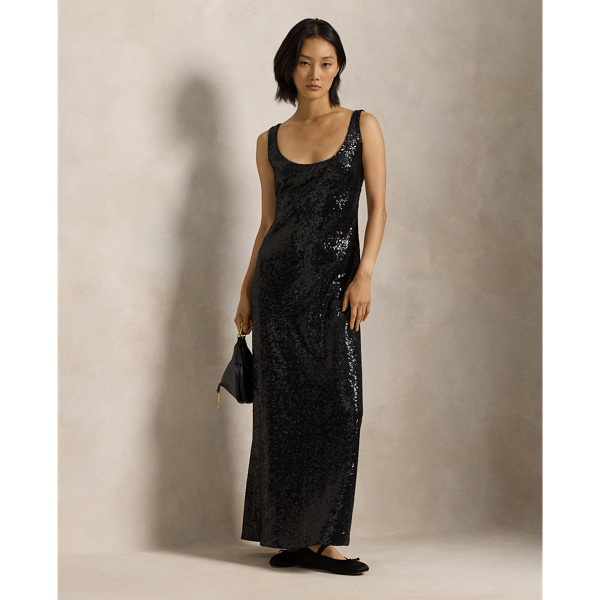 Ralph lauren black maxi dress on sale