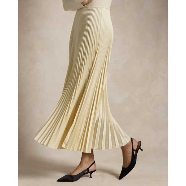 Sweater-Bodice Long-Sleeve Dress