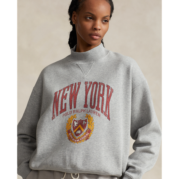 Logo Crest Fleece Mockneck