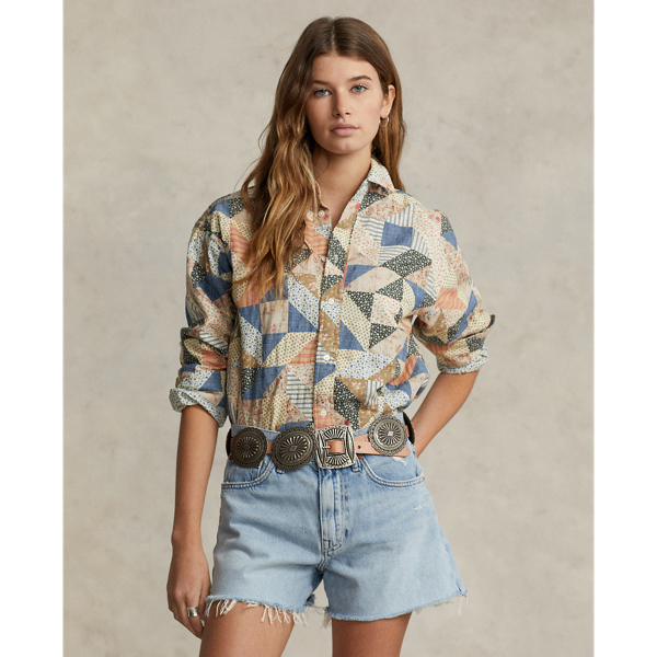 Multi Patchwork Camicia patchwork in cotone Relaxed-Fit Polo Ralph Lauren 1