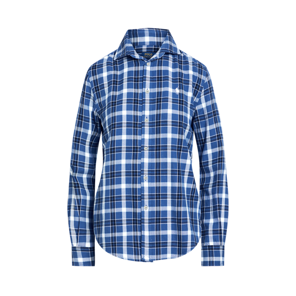 Camisa de sarga Relaxed Fit con cuadros