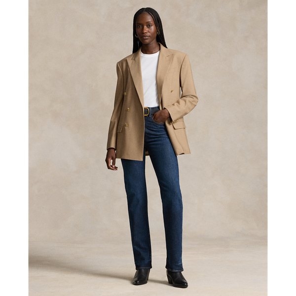 Double-Breasted Wool-Blend Blazer