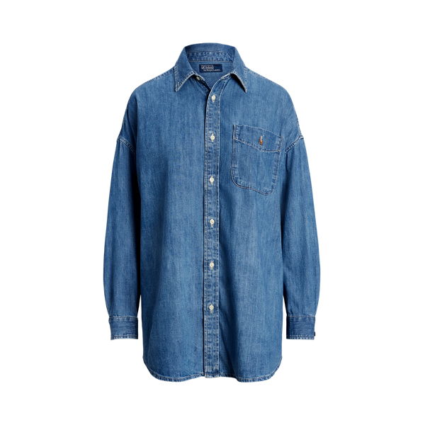 Ralph shops lauren custom fit denim shirt