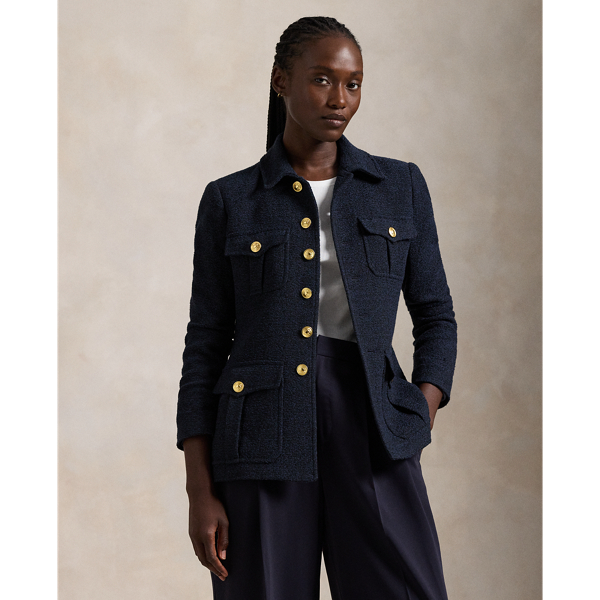 Navy Blazer aus Bouclé Polo Ralph Lauren 1