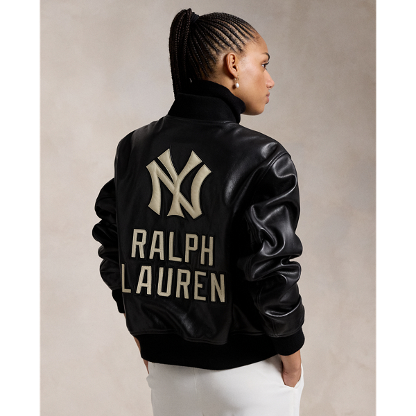 Polo Ralph Lauren Yankees Leather Jacket for Women Ralph Lauren PT