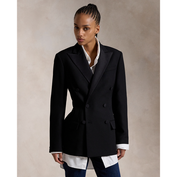 Ralph lauren women's double breasted blazer best sale