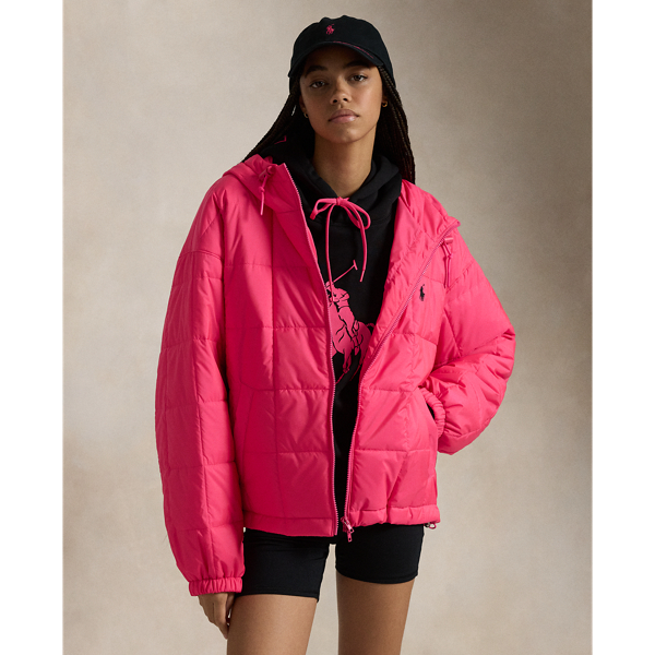 Wild Raspberry Pink Pony Insulated Hooded Jacket Polo Ralph Lauren 1