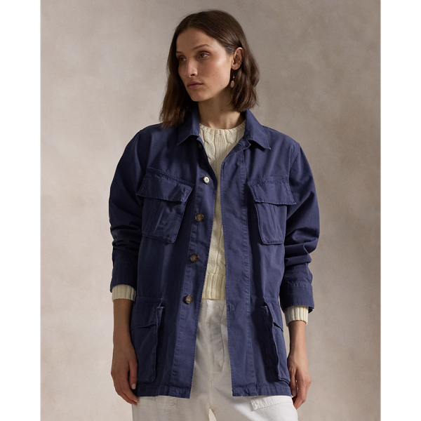 Ralph Lauren Women s Cotton Canvas Utility Jacket Size S in Navy