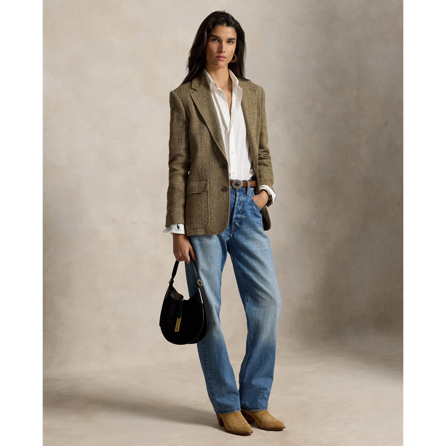 Женская рубашка Ralph Lauren Relaxed Fit Cotton, цвет: Белый — фото 1