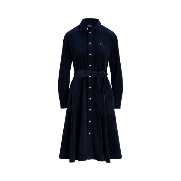 Belted Corduroy Shirtdress