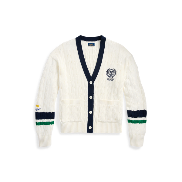 トップス 24SS SOPHNET. KNIT POLO CARDIGAN US Open Cotton Cable-Knit Cardigan