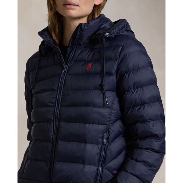 Water-Resistant Packable Hooded Jacket