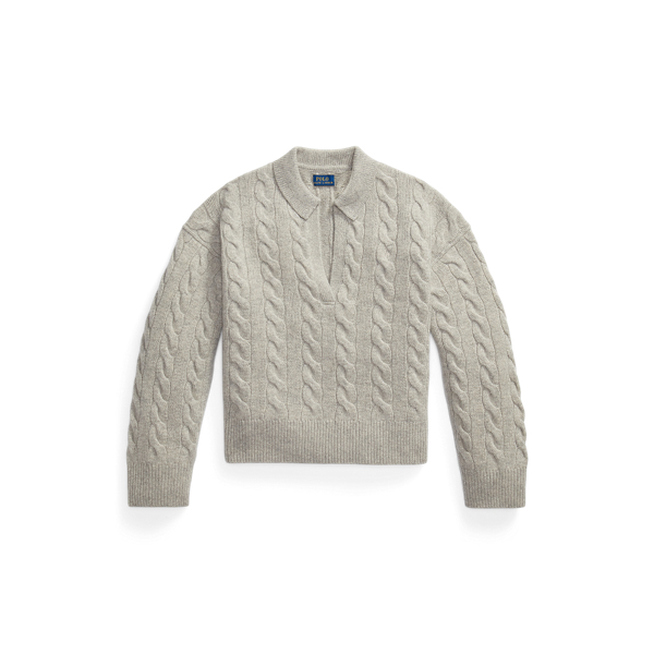 Pull col polo torsadé laine et cachemire