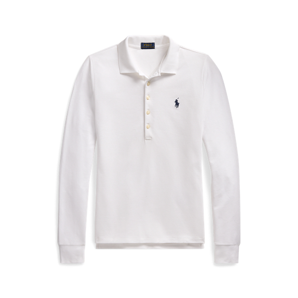 Slim Fit Stretch Long Sleeve Polo Shirt