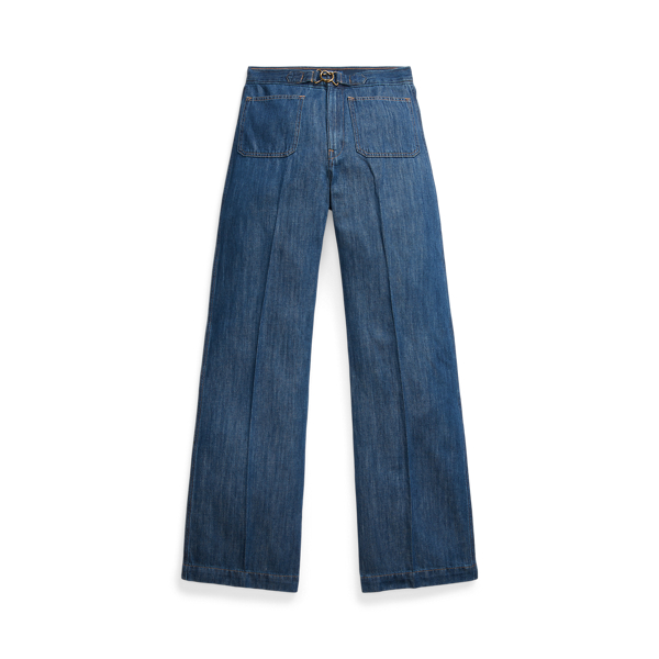 High-Rise Wide-Leg Crop Jean