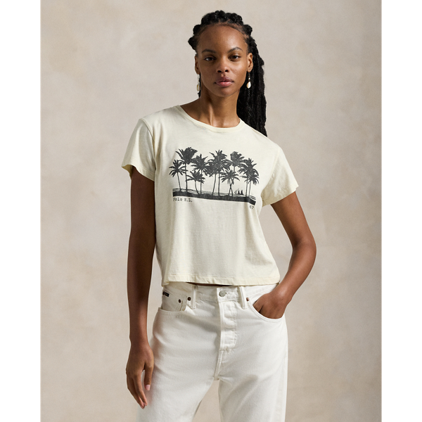 Ralph lauren women's white t shirt online